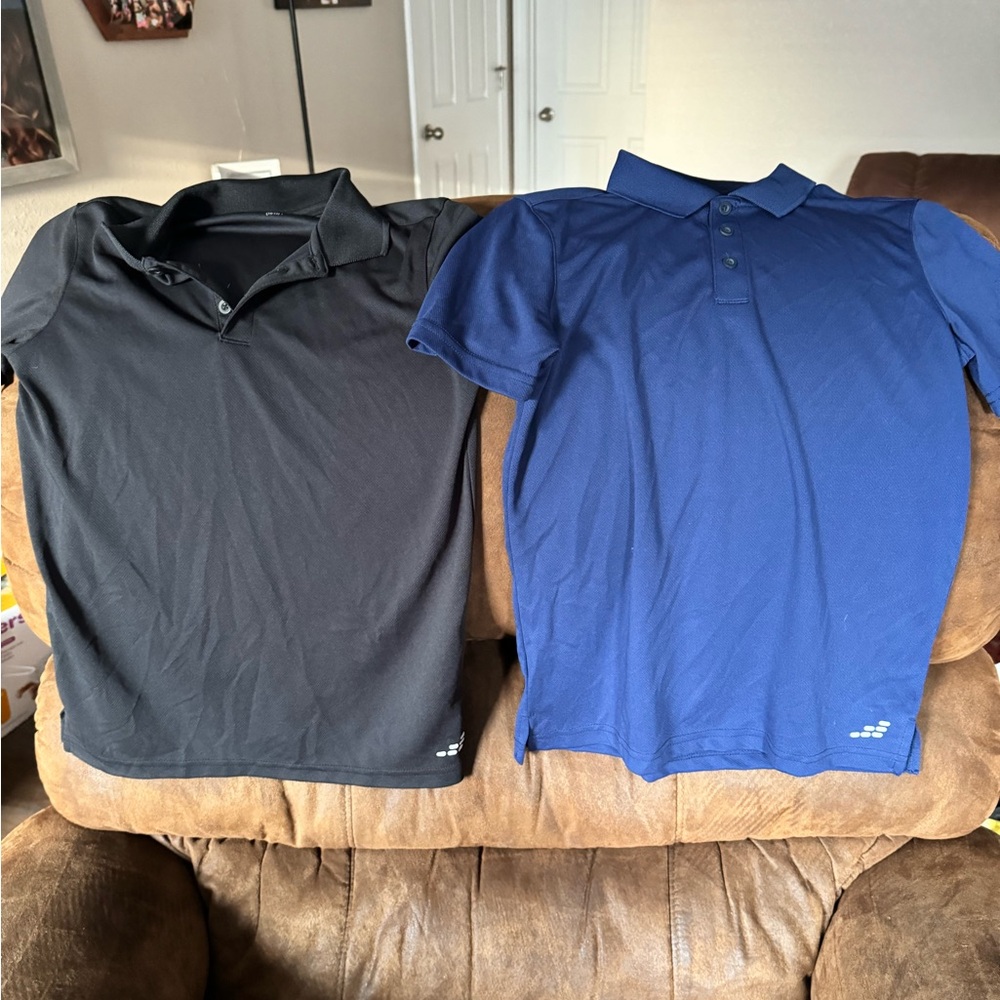 Boys YM Black and Blue Polo Shirts